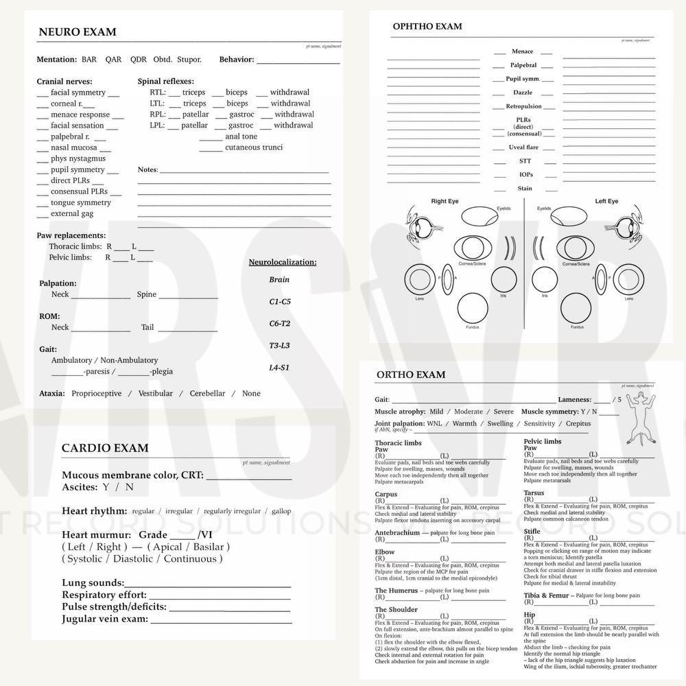 Specialty Exam Templates